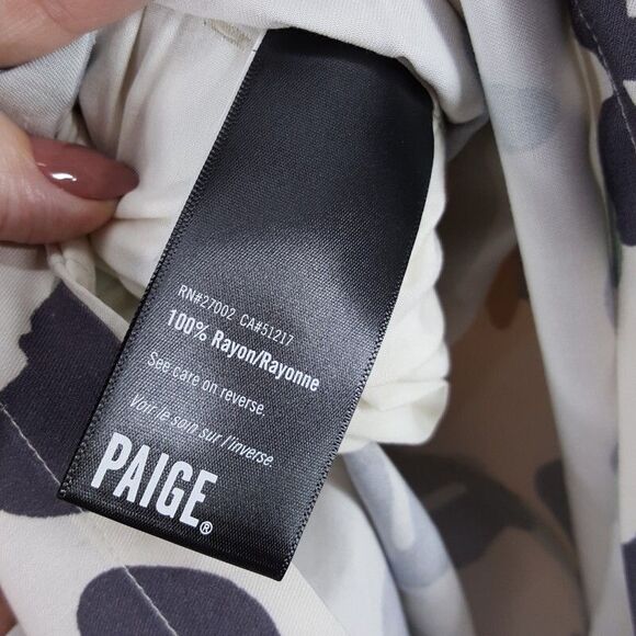 PAIGE Shorts Mens Large Cream Pull On Drawstring Lightweight Abstract SANDA $169 - Picture 8 of 12